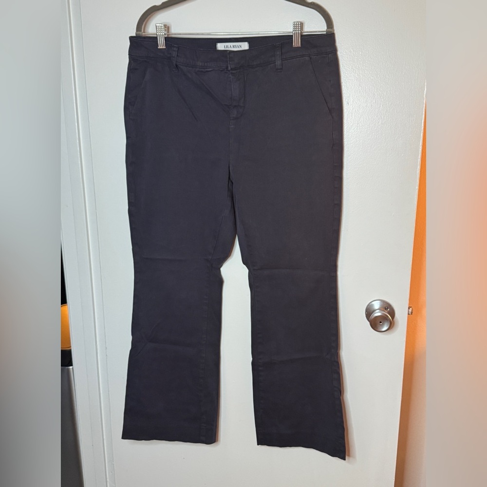 Lila Ryan Dark Blue Boot Cut Trousers 14 petite